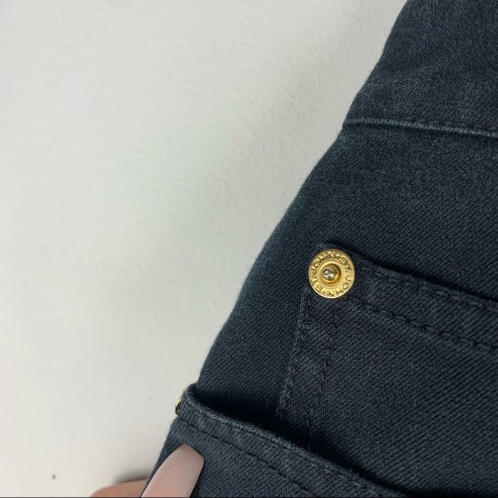 St. John Black Straight Leg Gold Hardware Casual Minimal Denim Pants Jeans 6 - Picture 9 of 9